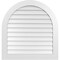 Ekena Millwork Round Top Surface Mount PVC Gable Vent: Non-Functional, w/ 3-1/2"W x 1"P Standard Frame, 36"W x 38"H GVPRT36X3801SN - alternate 1